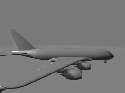 Airbus A380 Super-jumbo Free low-poly 3D model