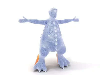 Colorful Dinosaur Character model pack Low-poly 3D model