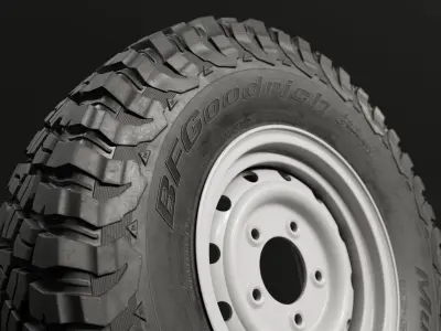 BFGoodrich Baja KM3 Tire - Real world details 3D model