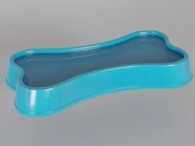 Dog Bowl shaped 02 3D model