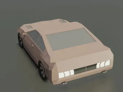 low poly car Free low-poly 3D model