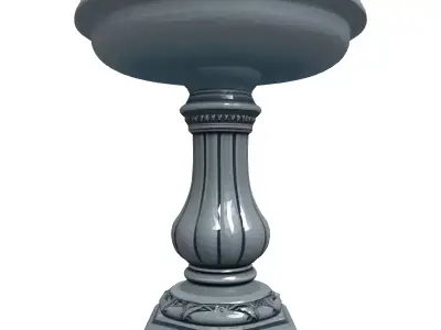 Elegant Bird Bath 3D Model Low-poly 3D model