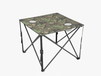Camping Table Low-poly 3D model