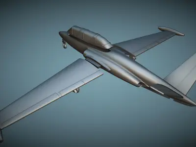 Fouga CM-170 Magister - 3D Printable Model 3D print model