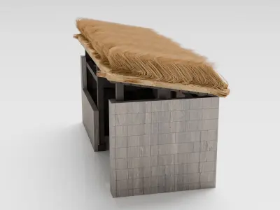 Medieval Stable Low-poly 3D model