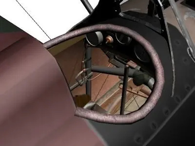 Hanriot HD1 fighter WW1 low-poly  biplane  Low-poly 3D model