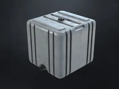 3 SUBD Low Poly Liquid Storage Container Variations Low-poly 3D model