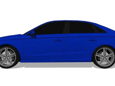 2013 Audi A3 Saloon Free low-poly 3D model