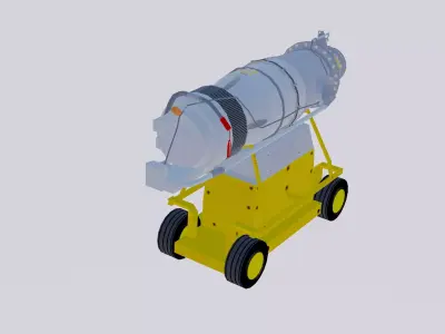 Turboprop Aircraft Engine Canada PT6 3D model