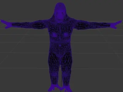 Black monkey 3D model