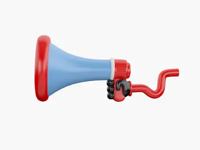Megaphone Mouth 3D model