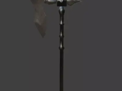 Battle Axe Game Ready Medieval Weapon PBR Low-poly 3D model