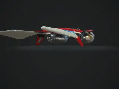 MsRacer Low Poly PBR plane Low-poly 3D model