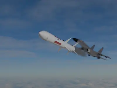 PL-12 Air to Air Missile Low-poly 3D model