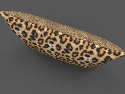 Cushion furniture Low-poly 3D model 7