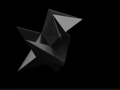 Origami Bird  Low-poly 3D model