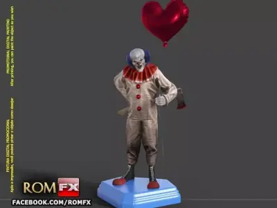 The Evil Clown - A Creepy Figure Printable 3D print model purchase