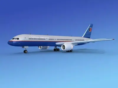 Boeing 757-200 United 2 3D model