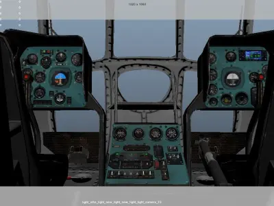 Rescue helicopter Low-poly 3D model