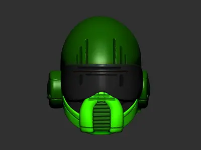 helmet high poly sculpt 3d printable  3D model