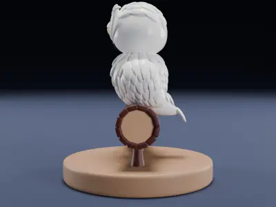 Stylized Snowy Owl Harry Potter 3D Model 3D model