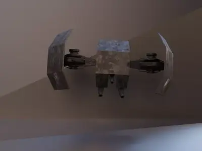 Sci-fi drone Low-poly 3D model