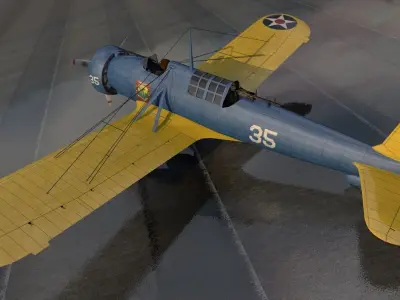 Curtiss A-12 Shrike 3D model