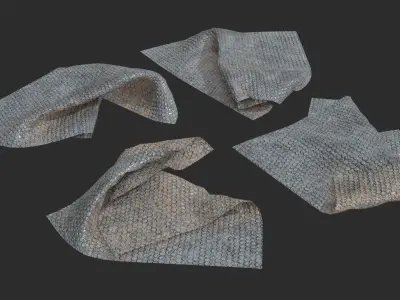 Plastic Bubble Wraps Low-poly 3D model