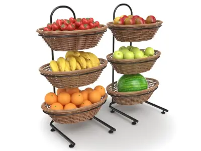 Fruits Display Stands 3D model