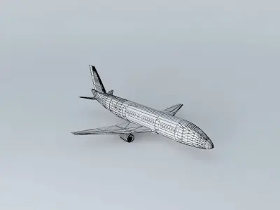 Low Poly Medium Range Aircraft Free 3D model