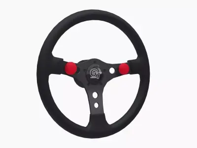 Grant Formula GT racing steering wheel Low-poly 3D model