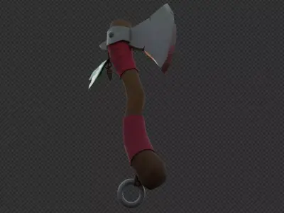 Stylized Axe Low-poly 3D model 24