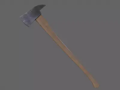 PBR Fire Axe V2b Low-poly 3D model