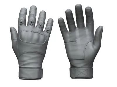 Military Tactical Glove - High Poly 3D model