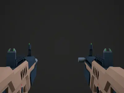 Stylized Tar-21 Low Poly Mobile Ready Low-poly 3D model