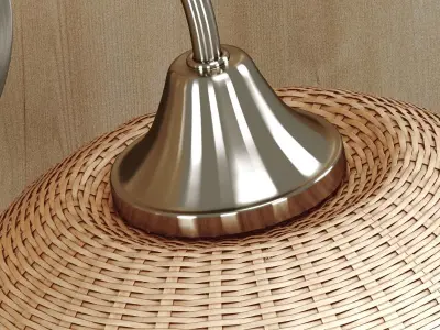 Rattan wall lighting Free 3D model