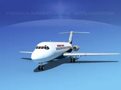 Doulgas DC-9-20 AeroFlight 3D model