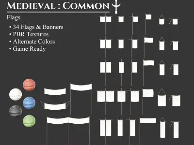 Medieval Collection Flags and Banners Pack 