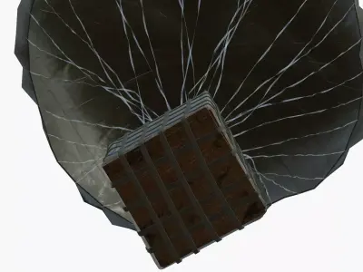 Supply drop Low-poly 3D model