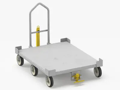 Towable Cart 01 Large Empty and Full 3D model