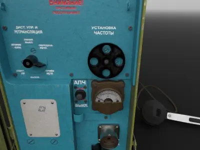 Army field radio R-105D Low-poly 3D model