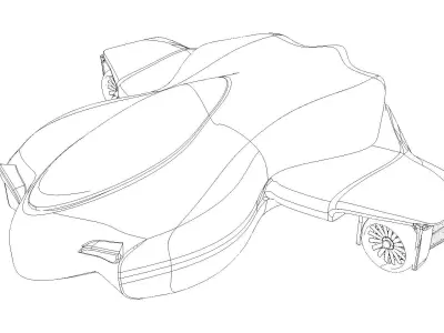 SpaceCar toy spaceship Low-poly 3D model