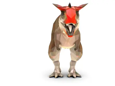 Dinosaur Carno Lowpoly Art Style animal Low-poly 3D model