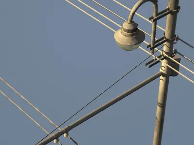 Steet light 01 Snow 3D model