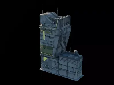 Cyberpunk Building 4 Low-poly 3D model purchase