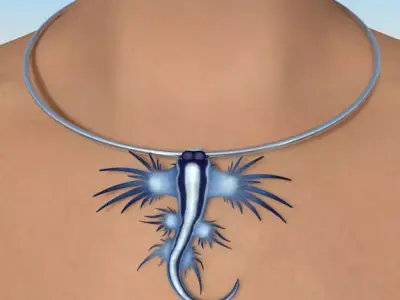 Glaucus atlanticus necklace low poly Low-poly 3D model