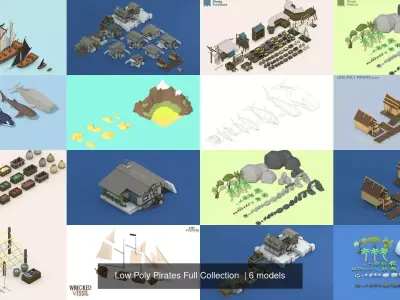 Low Poly Pirates Full Collection 