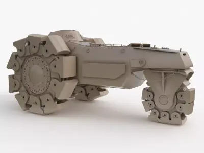 Alkett VsKfz 617 Minenrumer Clay Vray  3D model