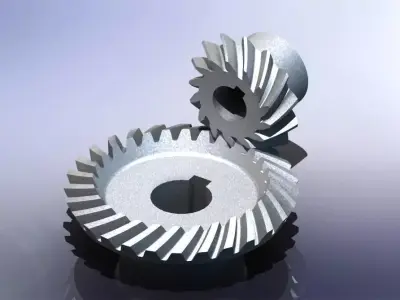 Spiral bevel gear Free 3D model