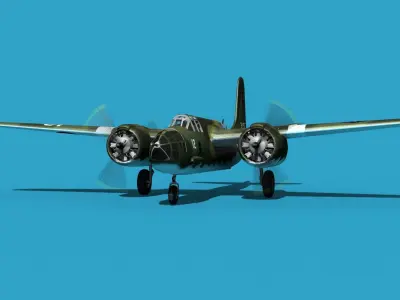 Douglas A-20E Havoc V04 3D model